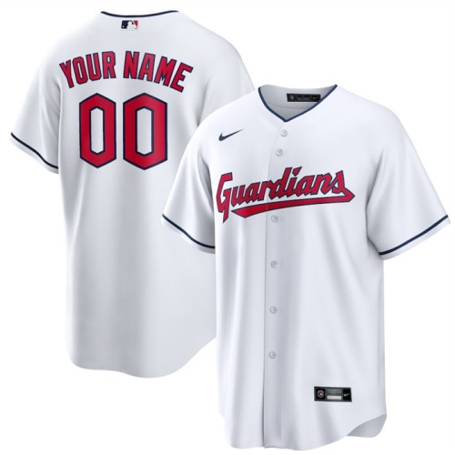 Youth Cleveland Guardians Active Player Custom White Cool Base Stitched Baseball Jersey